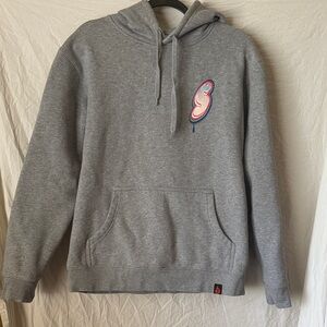 Cozy Gray Hoodie with Stylish Patch